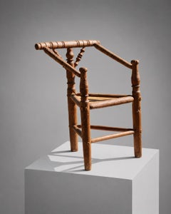 A NEO-TRIBAL Sculptural BRUTALIST RUSTIC-MODERN chair, Holland 1970