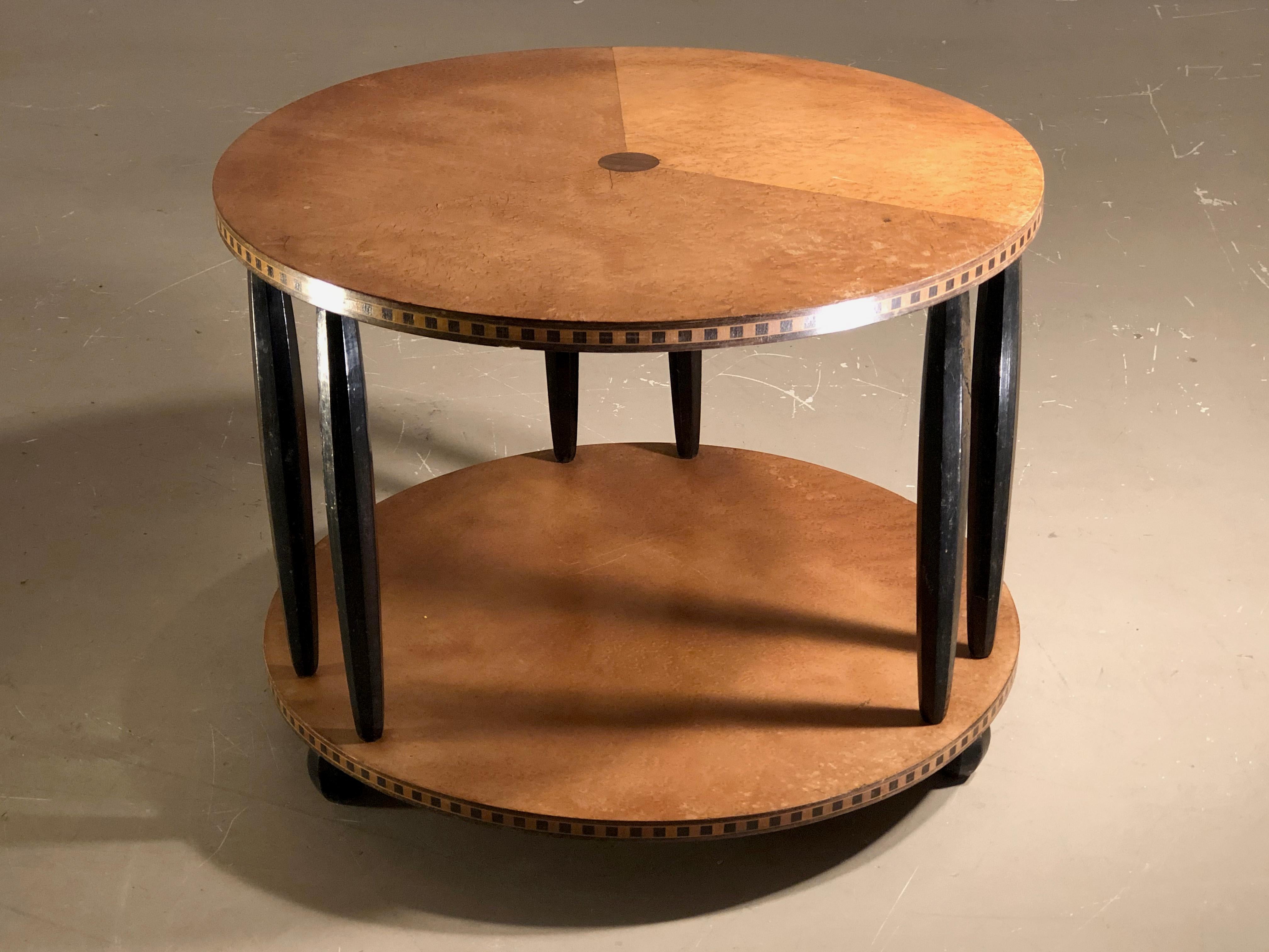 Wood A NEOCLASSICAL ART-DECO GUERIDON in the spirit of E.J. RUHLMANN, France 1930 For Sale