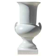 A neoclassical handled matte ceramic urn by Hyalyn, mid 20th century