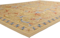 A Neoclassical Reverie: Vintage Chinese Aubusson Masterpiece of Rococo Elegance