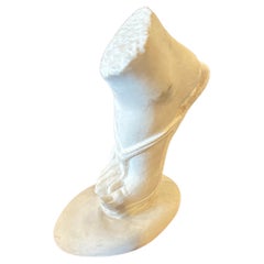 A Neoclassical Revival Alabaster Italian Sculpture of a Foot