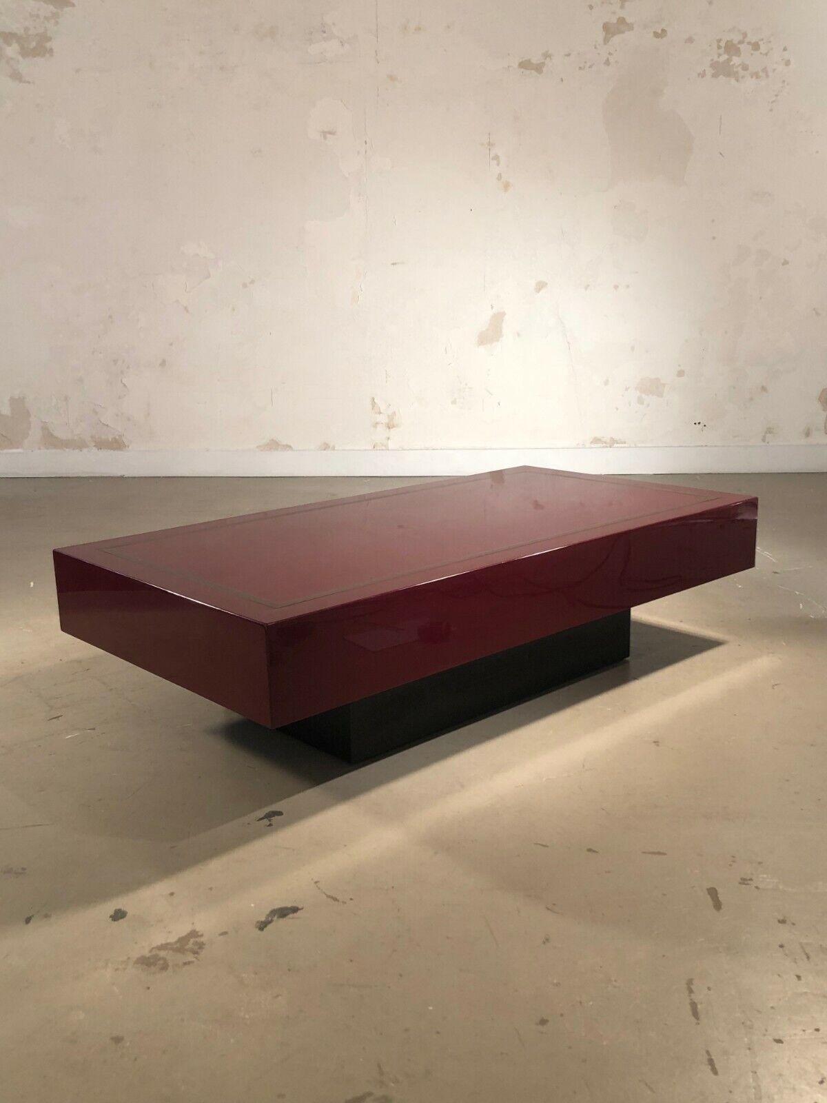 French A NEOCLASSICAL SHABBY-CHIC Lacquer COFFEE TABLE by JEAN-CLAUDE MAHEY France 1970 For Sale