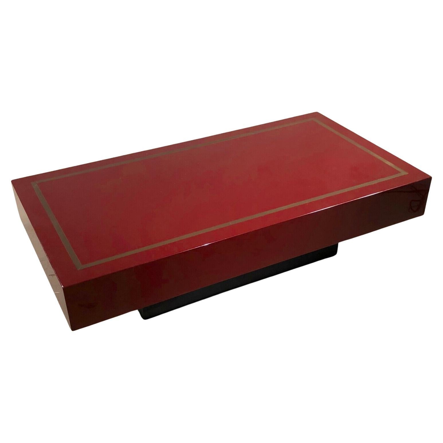 A NEOCLASSICAL SHABBY-CHIC Lacquer COFFEE TABLE by JEAN-CLAUDE MAHEY France 1970 For Sale