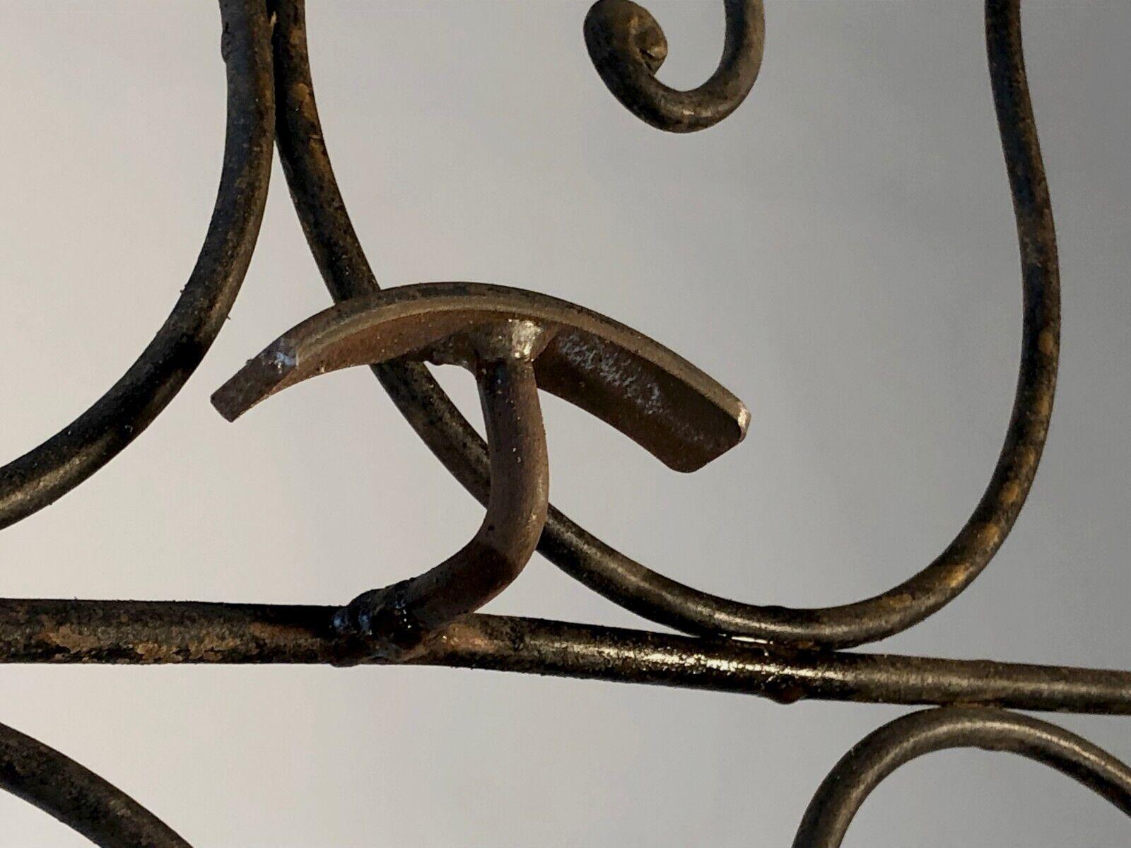A NEOCLASSICAL SHABBY-CHIC Wrought Iron COAT HANGER or NIGHT VALET, France 1900 For Sale 3