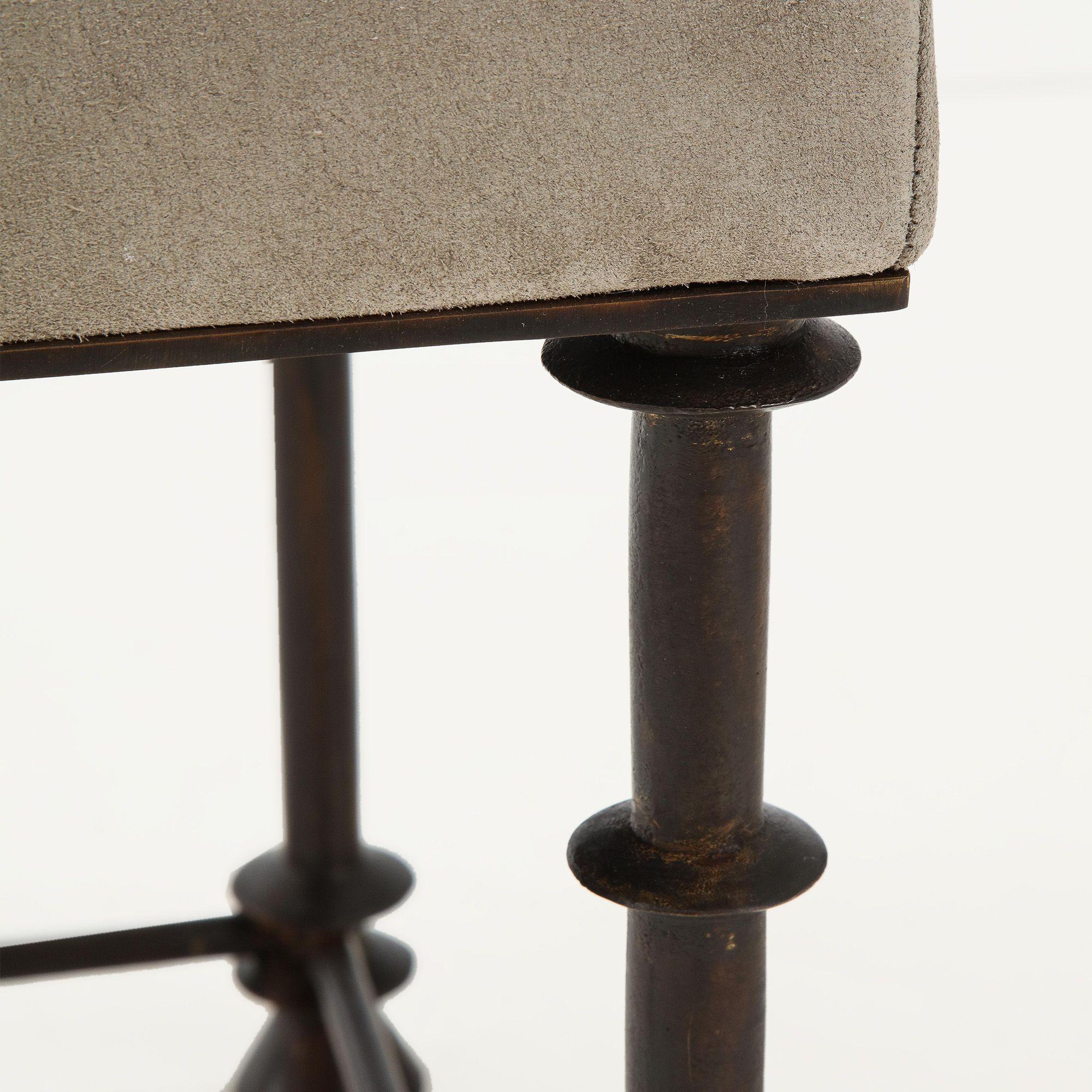 Bronze A Neoclassical style custom made bronze legged stool. Contemporary For Sale