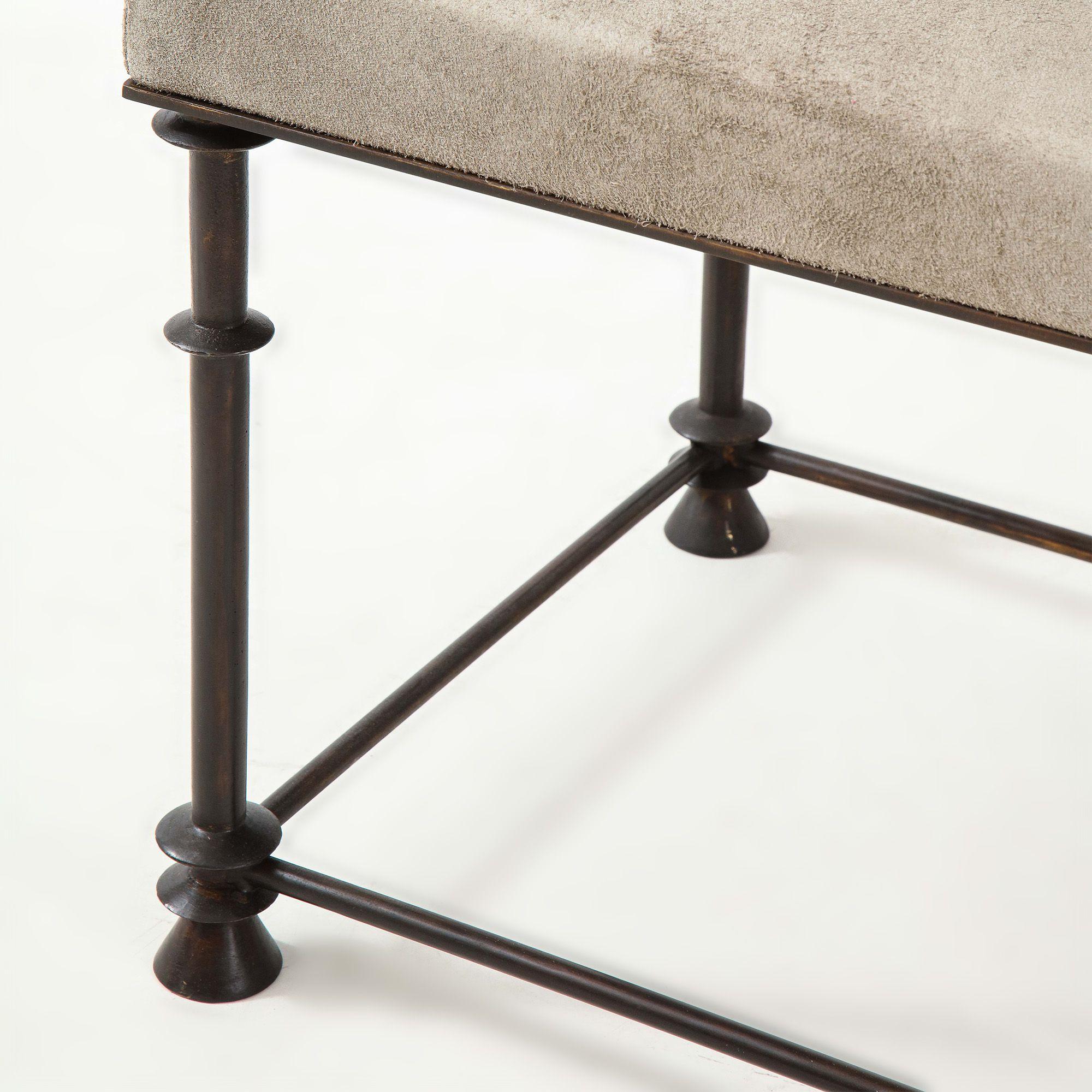A Neoclassical style custom made bronze legged stool. Contemporary For Sale 1