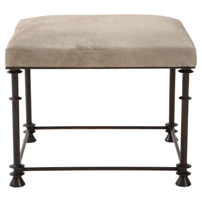 A Neoclassical style custom made bronze legged stool. For Sale at 1stDibs