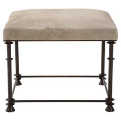 A Neoclassical style custom made bronze legged stool. Contemporary