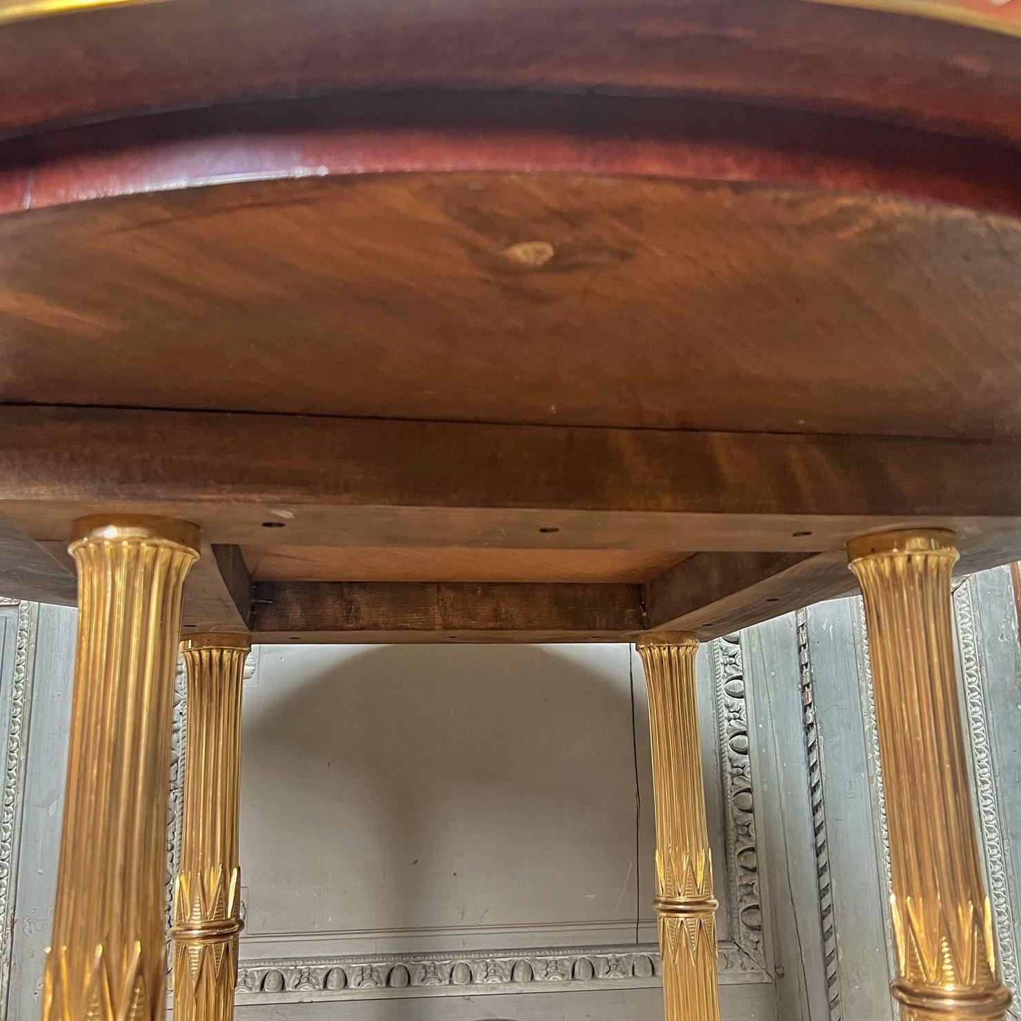 Neoclassical Style Mahogany and Broze Dore Center Table 8