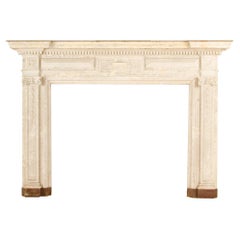 Neoclassical Style Painted Fireplace Mantel, circa 1900