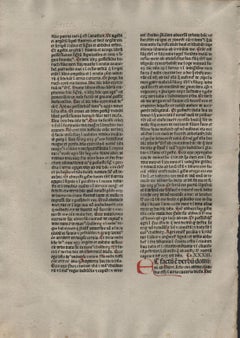 "A New Covenant" Jeremiah 31-32, 1479 Large Latin Bible Leaf Medieval Incunabula
