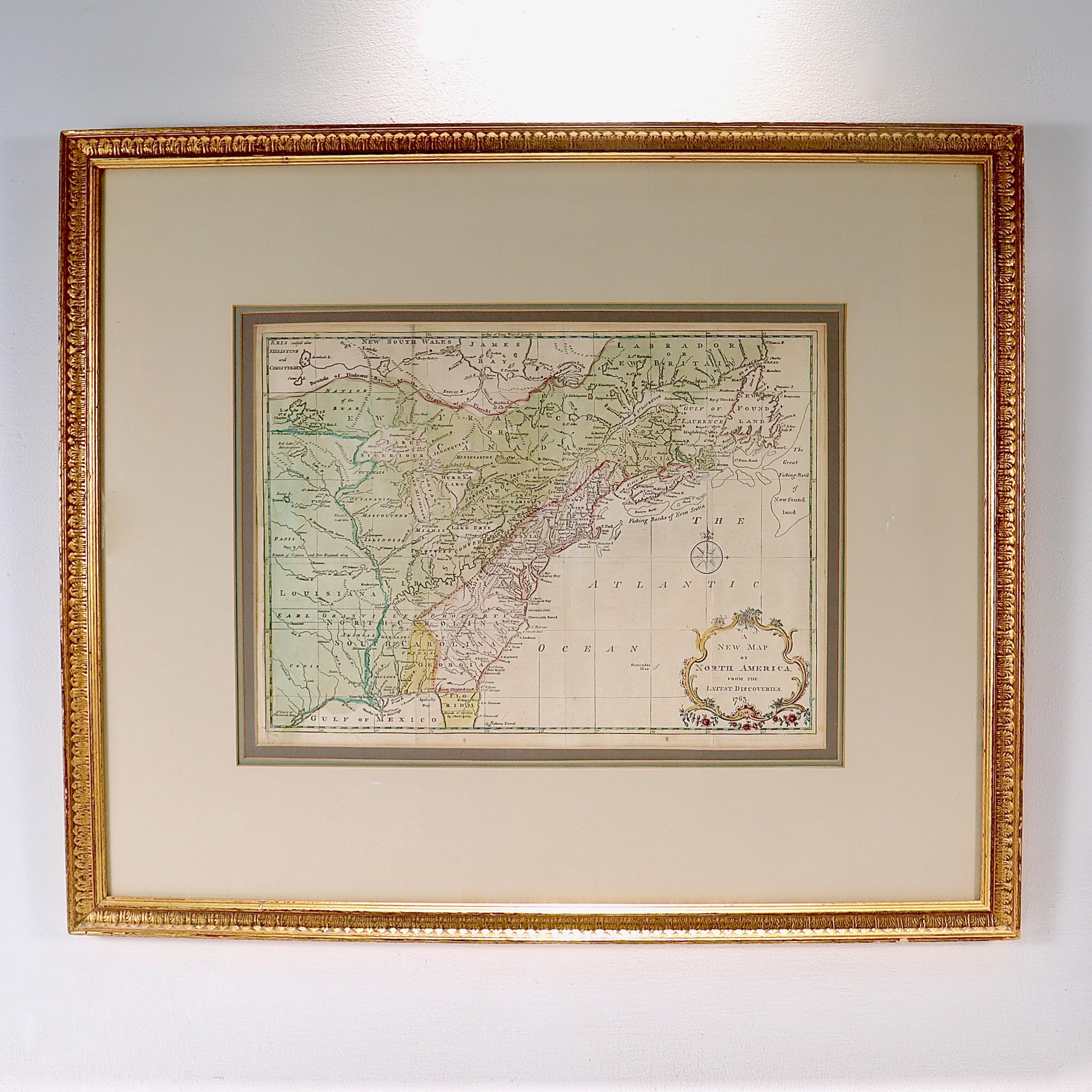A fine antique 18th century map of the North American seaboard.

Entitled 
