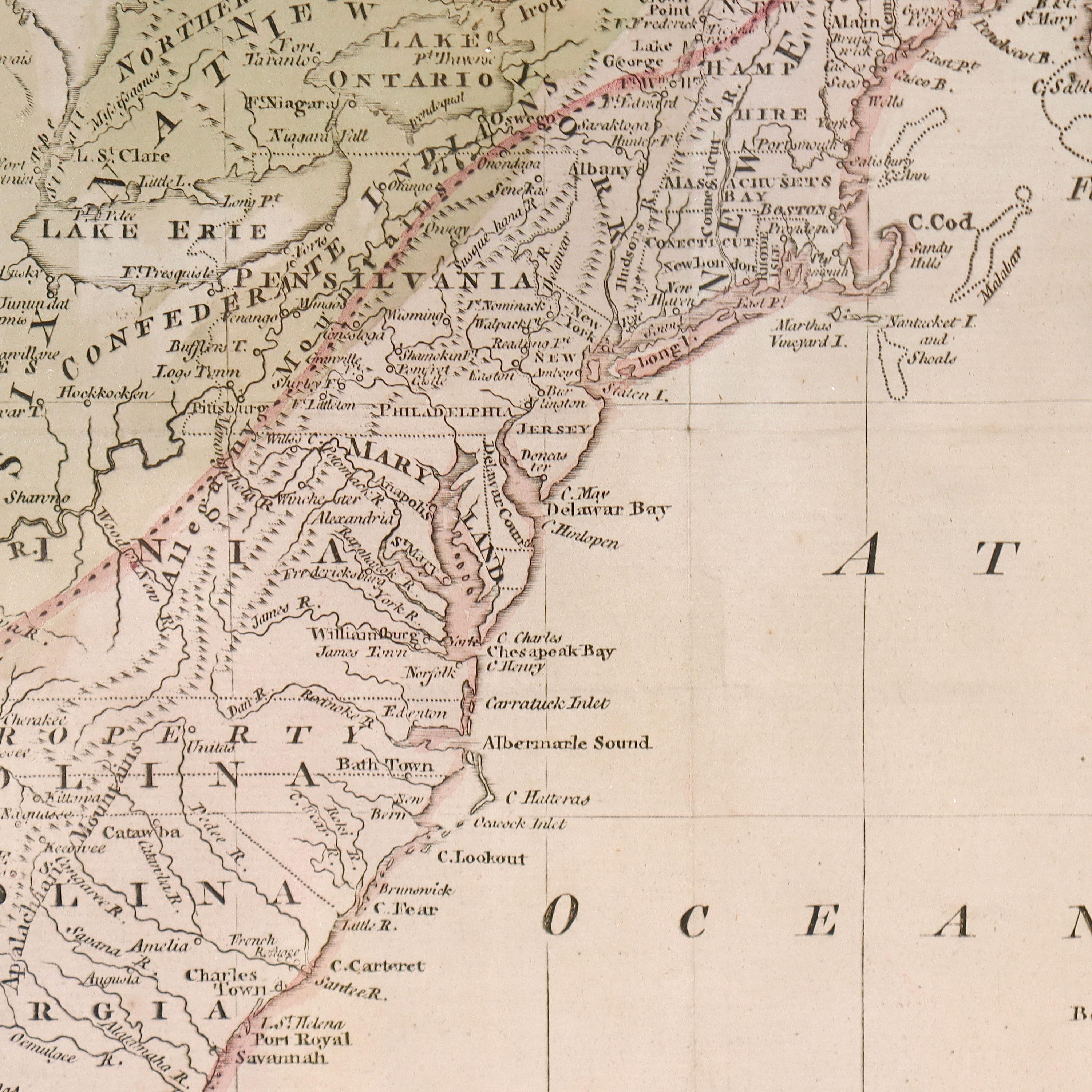 Nouvelle carte d'Amérique du Nord issue des dernières découvertes, 1763 en vente 1