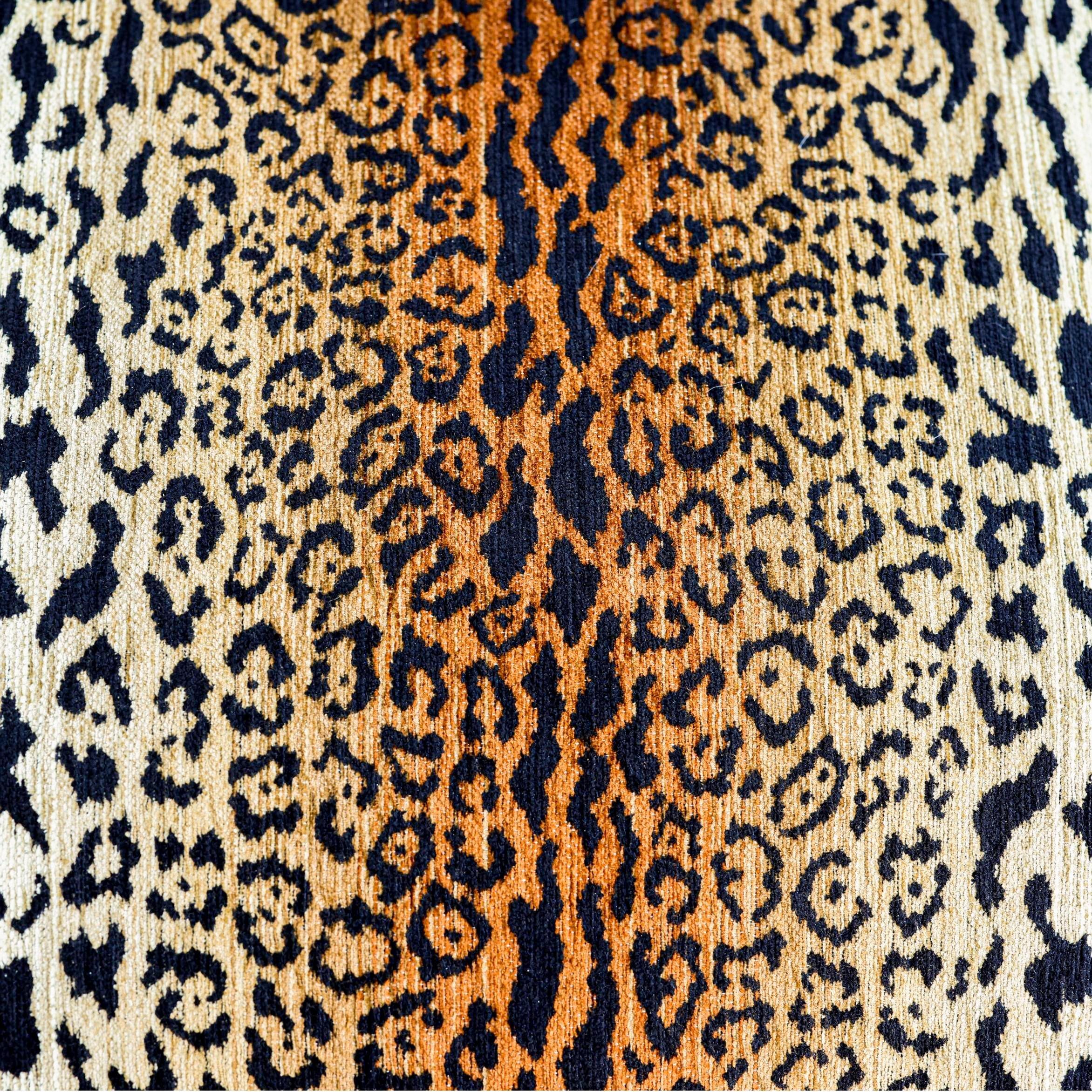 Hand-Crafted A New Milo Baughman-Style Parsons Chair in Designer Cheetah Velvet For Sale