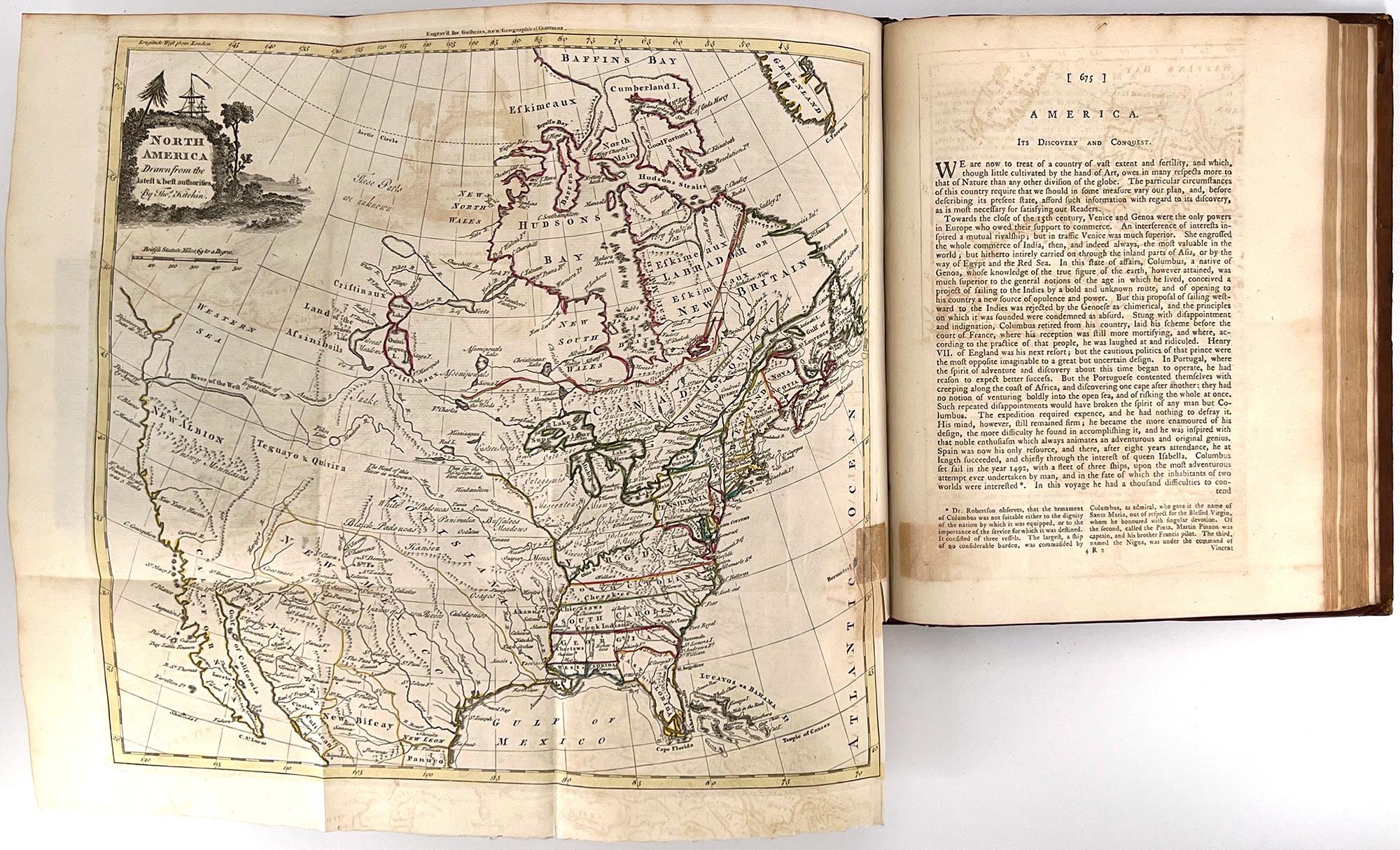 Anglais Un nouveau système de géographie moderne de William Guthrie - 1782 en vente