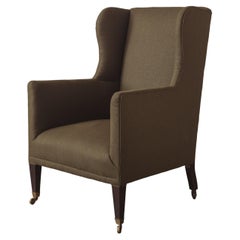 A Newly Upholstered Victorian Wingback Armchair