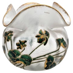 Un bel vaso floreale art nouveau di Legras Saint Denis, 1895 ca.