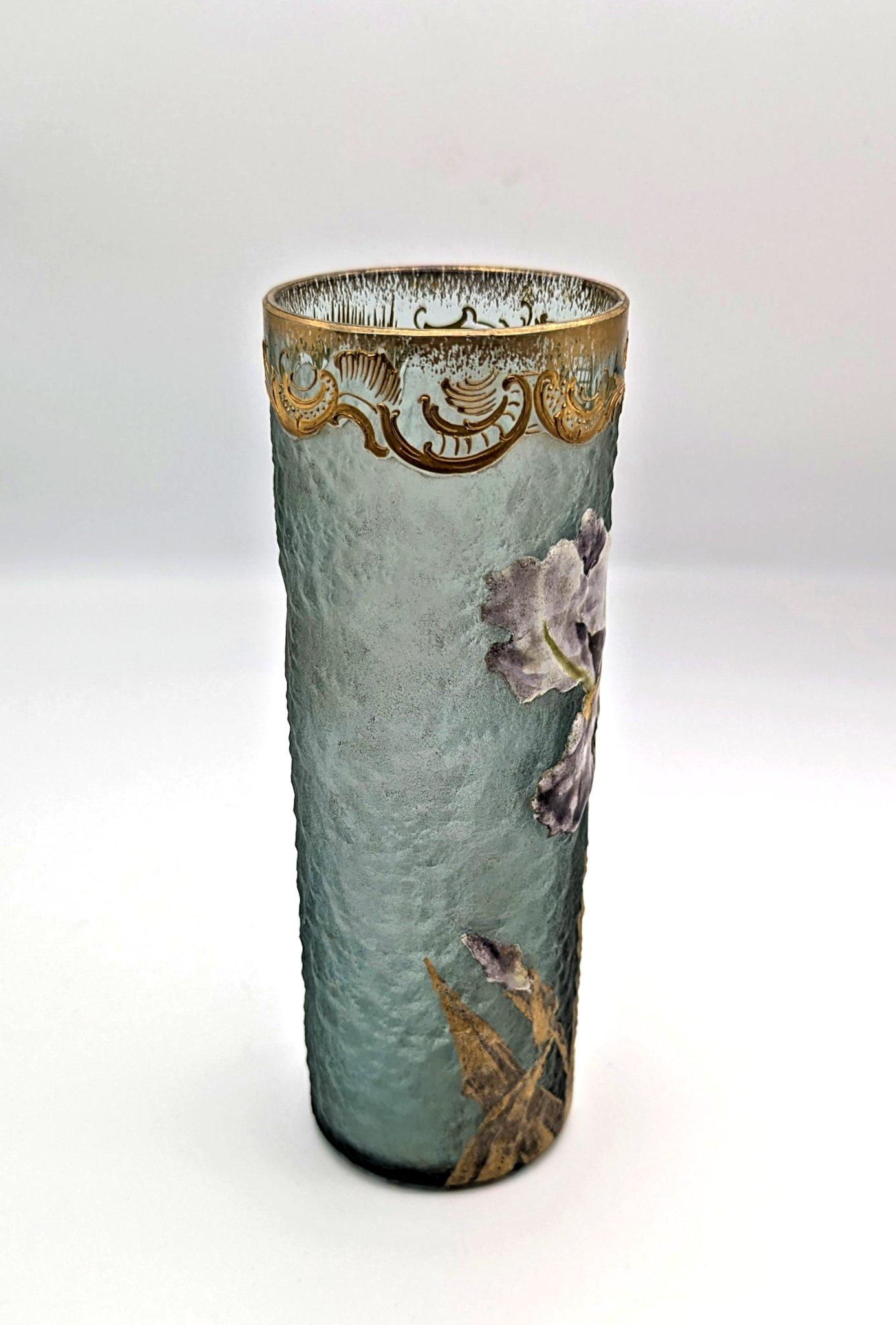 French A nice and early floral art nouveau Vase 