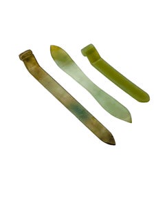 A Nice Collection of 19th Chinese Jade nephrite and jadeite hair ornaments