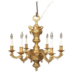 Nice Late 19th Century Gilt Bronze Six Light Chandelier