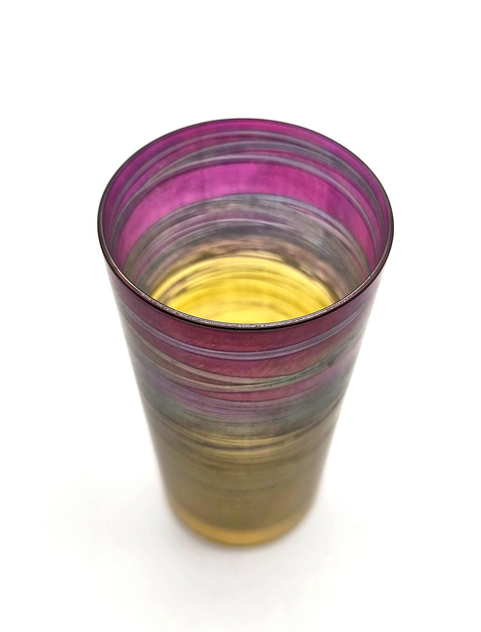 German A nice painted vase by Klaus and Isgard Moje, made 1978 For Sale
