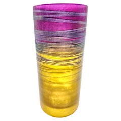 A nice painted vase by Klaus and Isgard Moje, made 1978