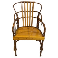 A Nice Vintage Adirondack Bentwood Armchair With A Tortoise Finish