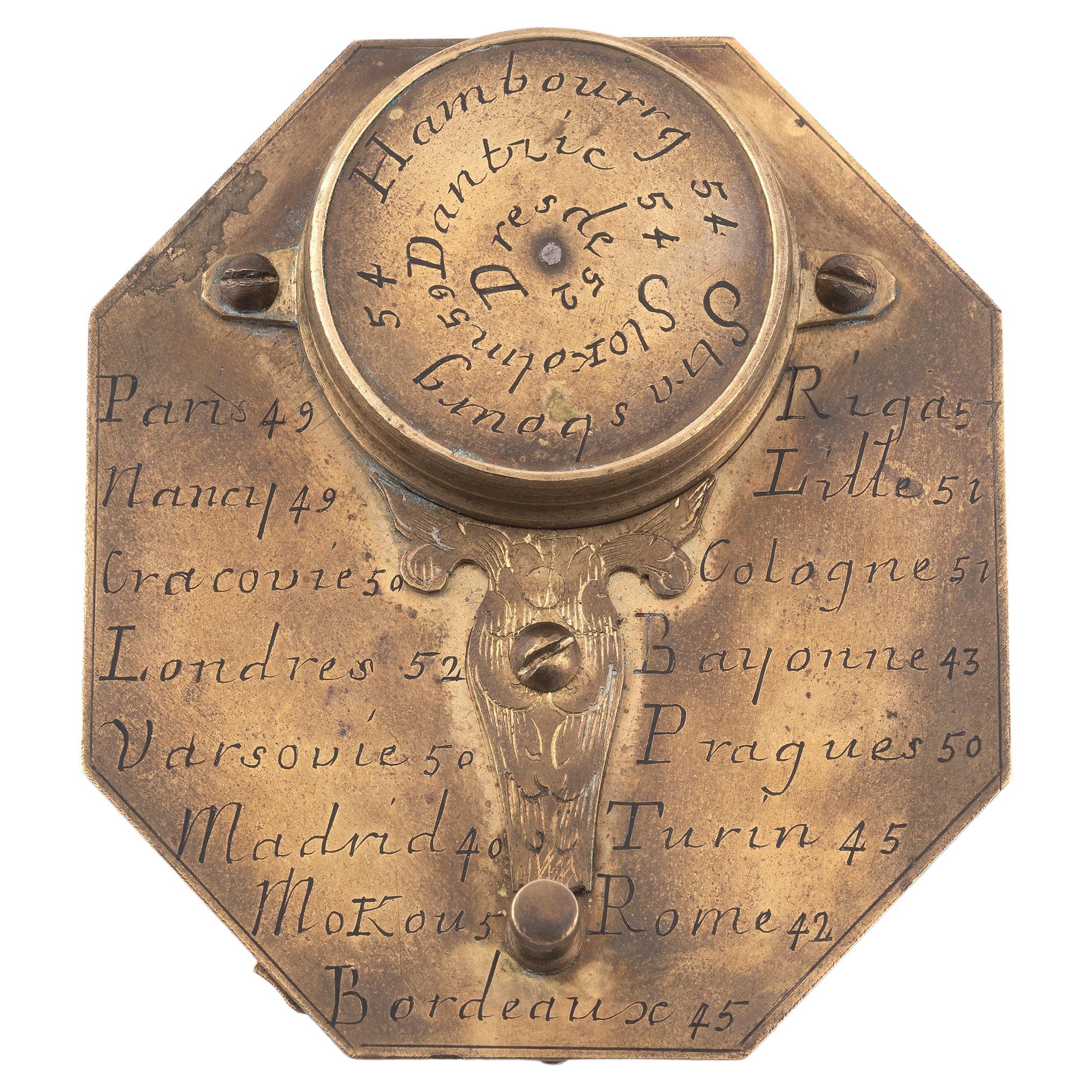 Louis XVI Nicholas Bion Brass Butterfield Dial French, circa 1780