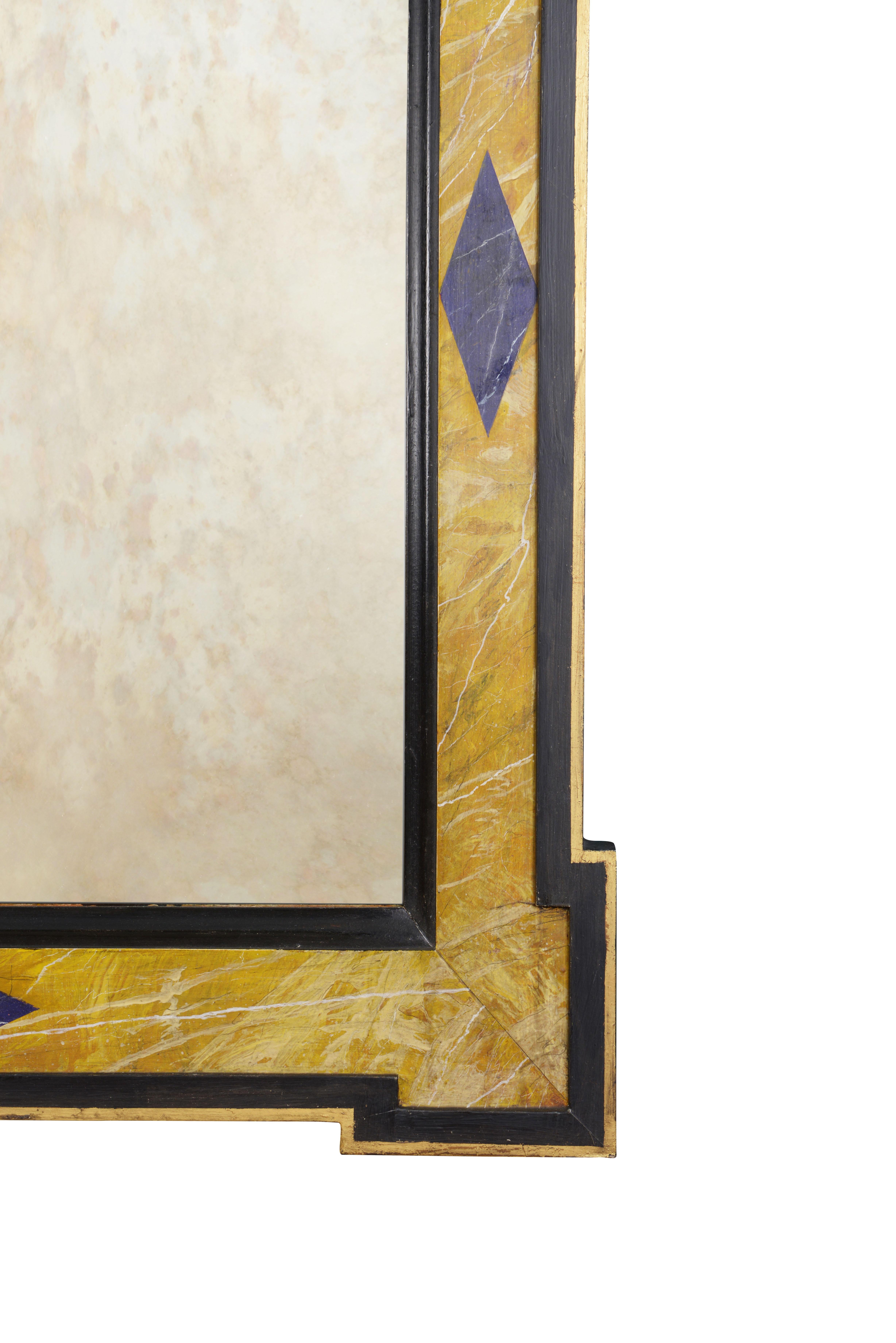 Palladien Miroir en faux marbre de style palladien Nick Olsen en vente