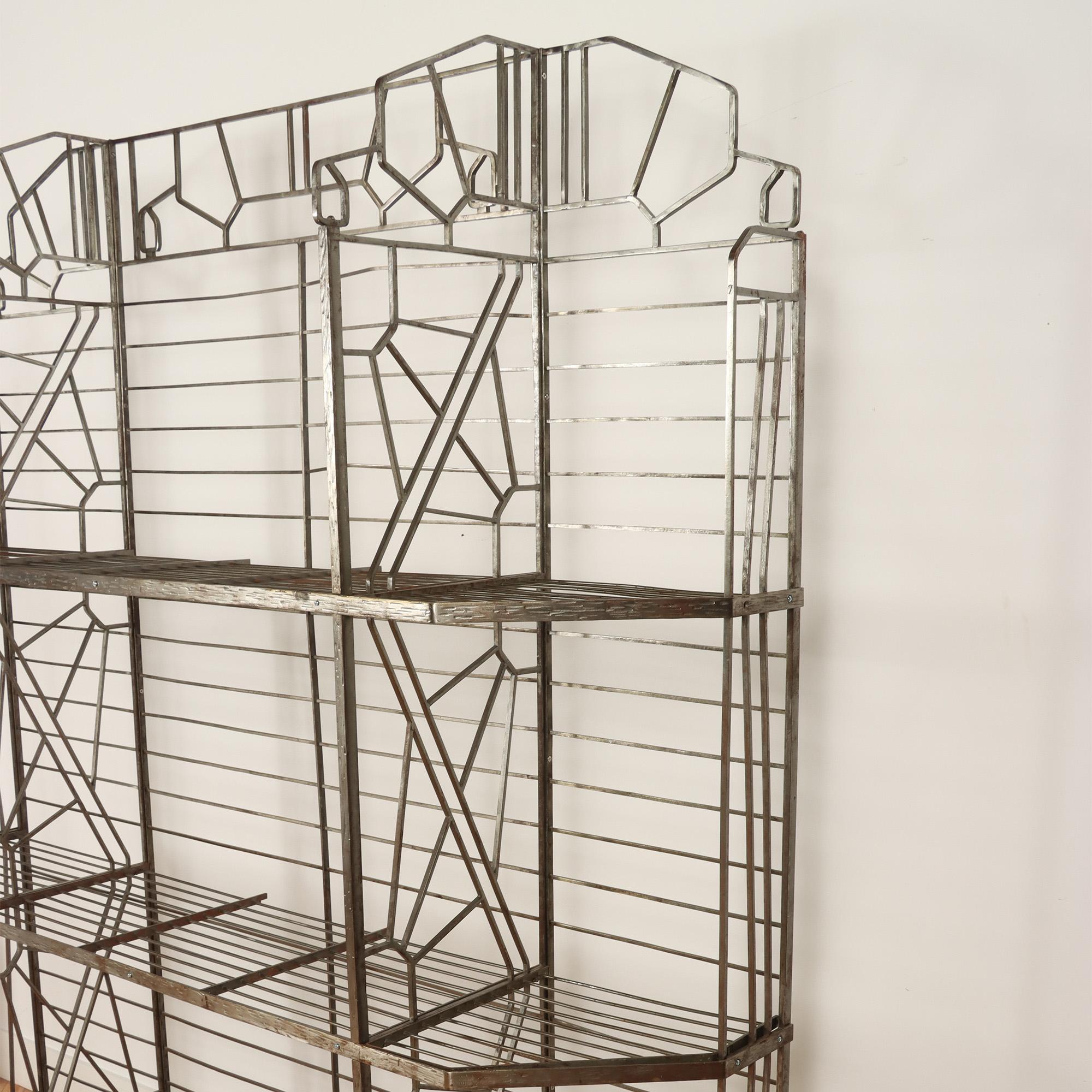 wrought iron bakers rack with glass shelves