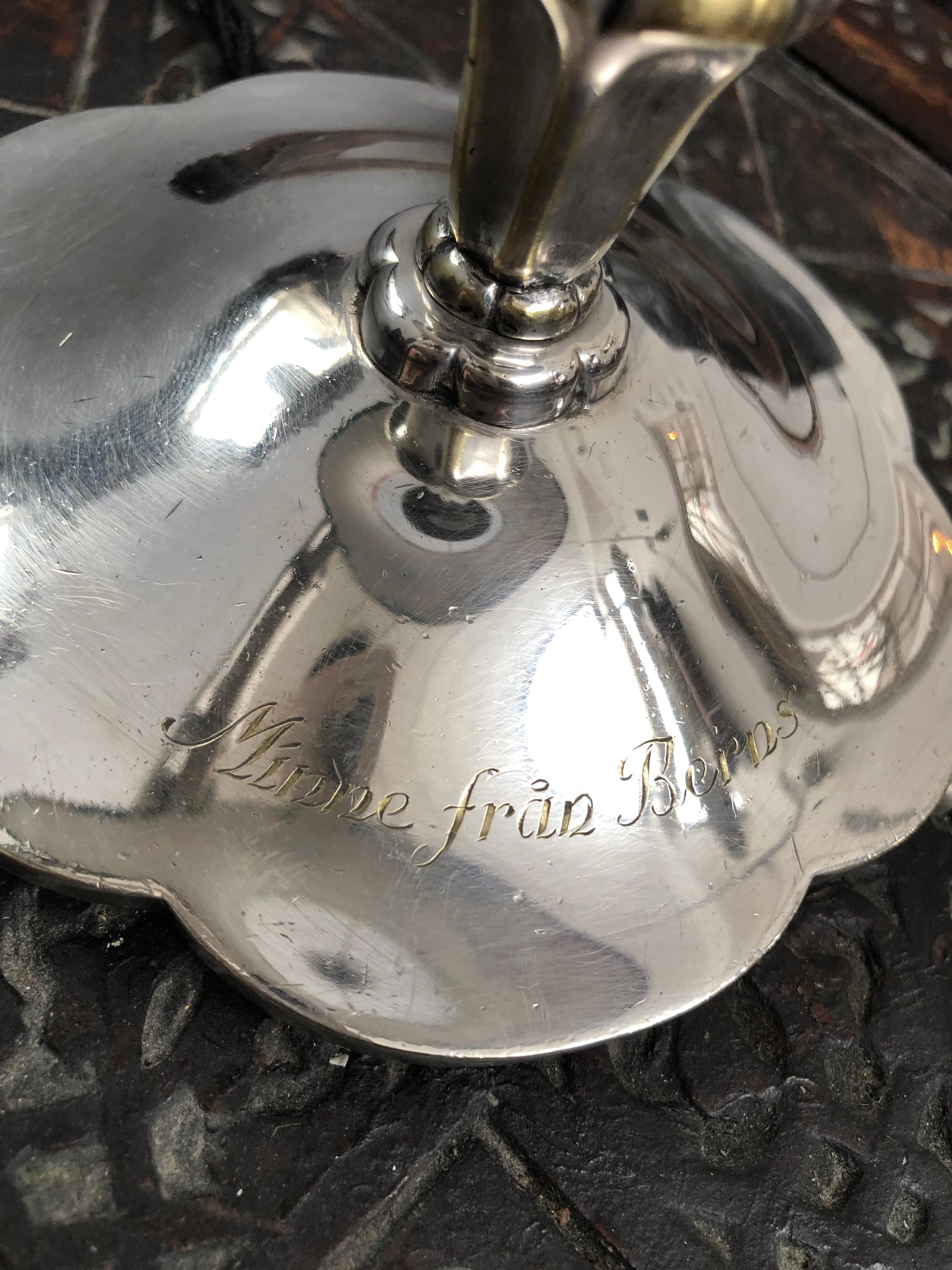 Vernickelte Silber-Art-Déco-Tischlampe aus den 1930er Jahren (Art déco) im Angebot