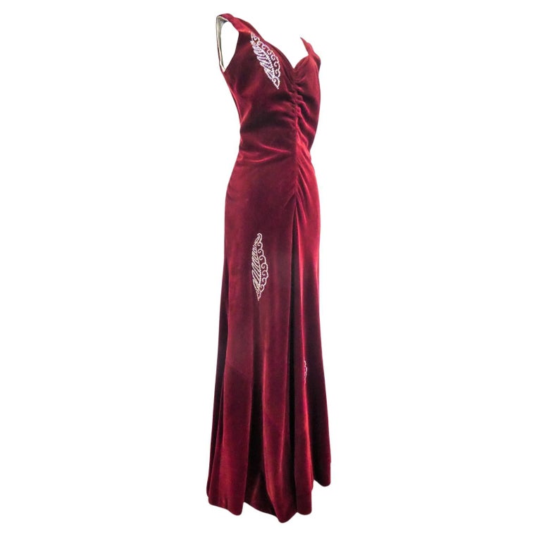 1935 evening dress 1935 Evening Gown, Cape and Slip E30-371  EvaDress Patterns