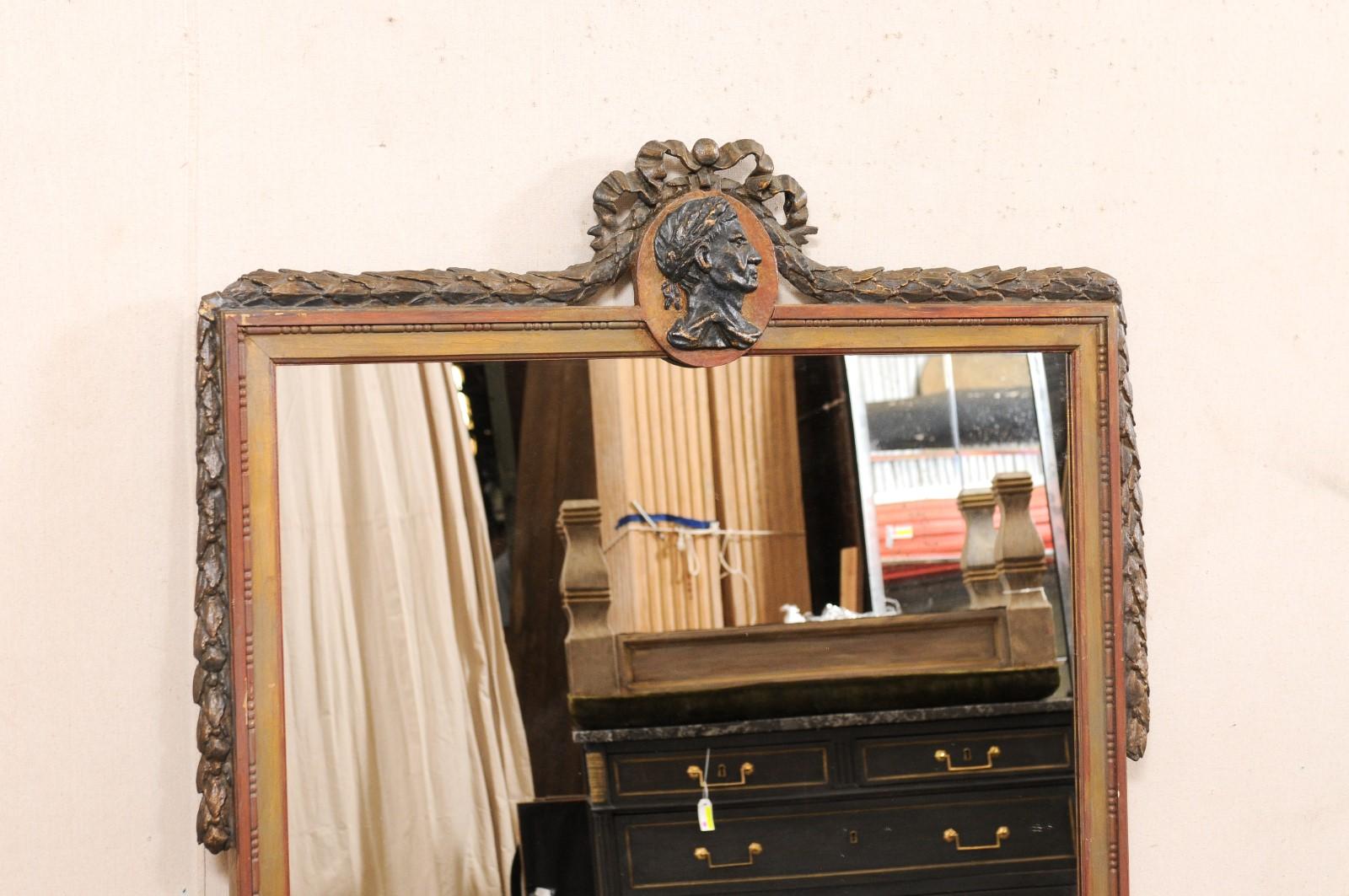 A Niermann Weeks Designed in Swedish Neoclassical Style Mirror, 5 Ft Tall In Good Condition For Sale In Atlanta, GA