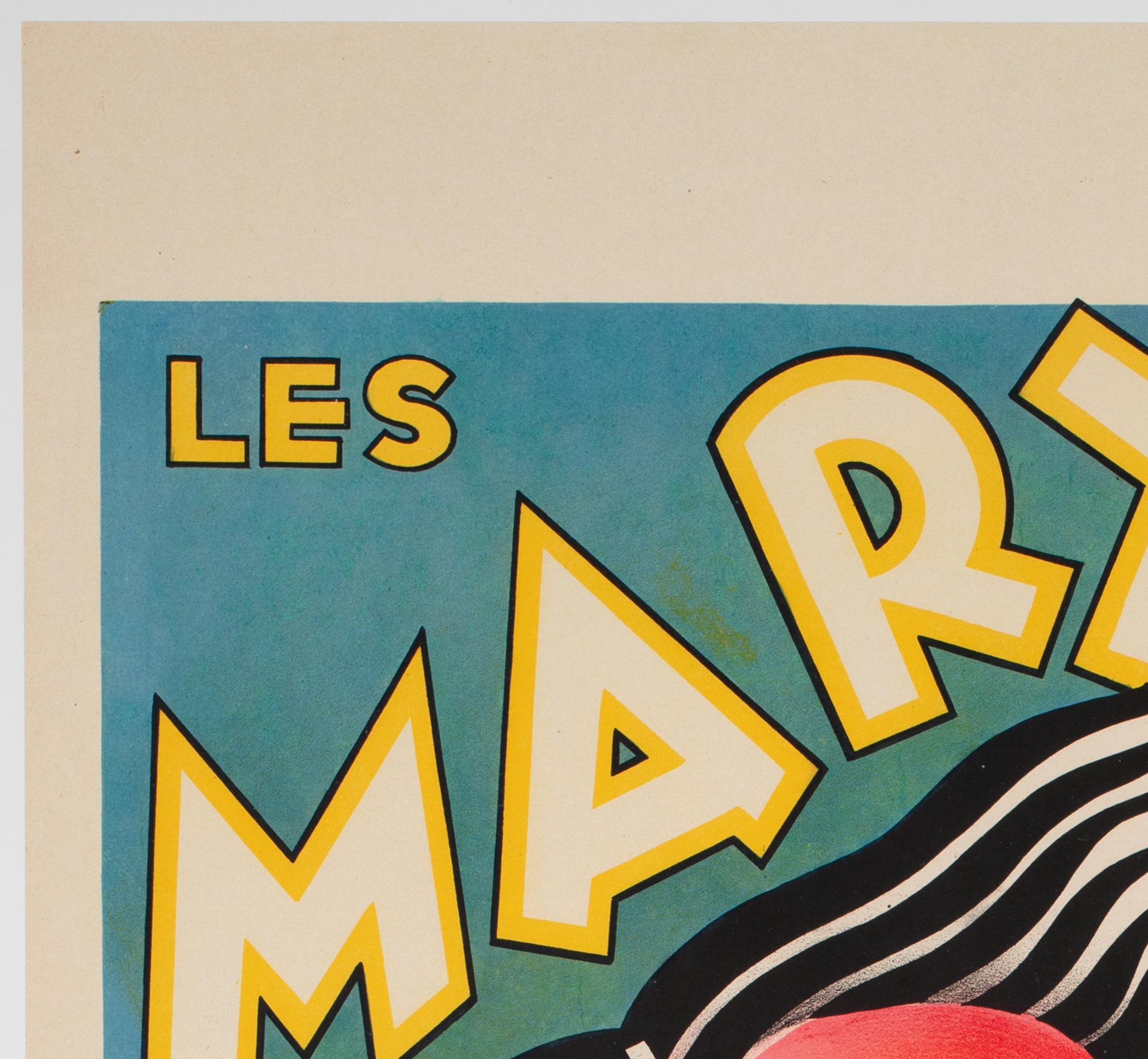UNA NOCHE EN LA ÓPERA  1936 Película belga Cartel de cine Hermanos Marx Francés en venta