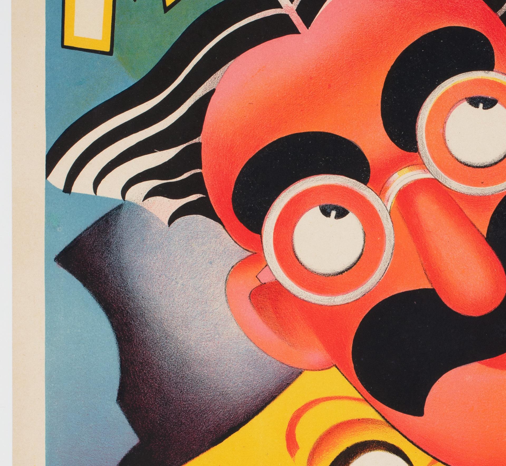 UNA NOCHE EN LA ÓPERA  1936 Película belga Cartel de cine Hermanos Marx siglo XX en venta