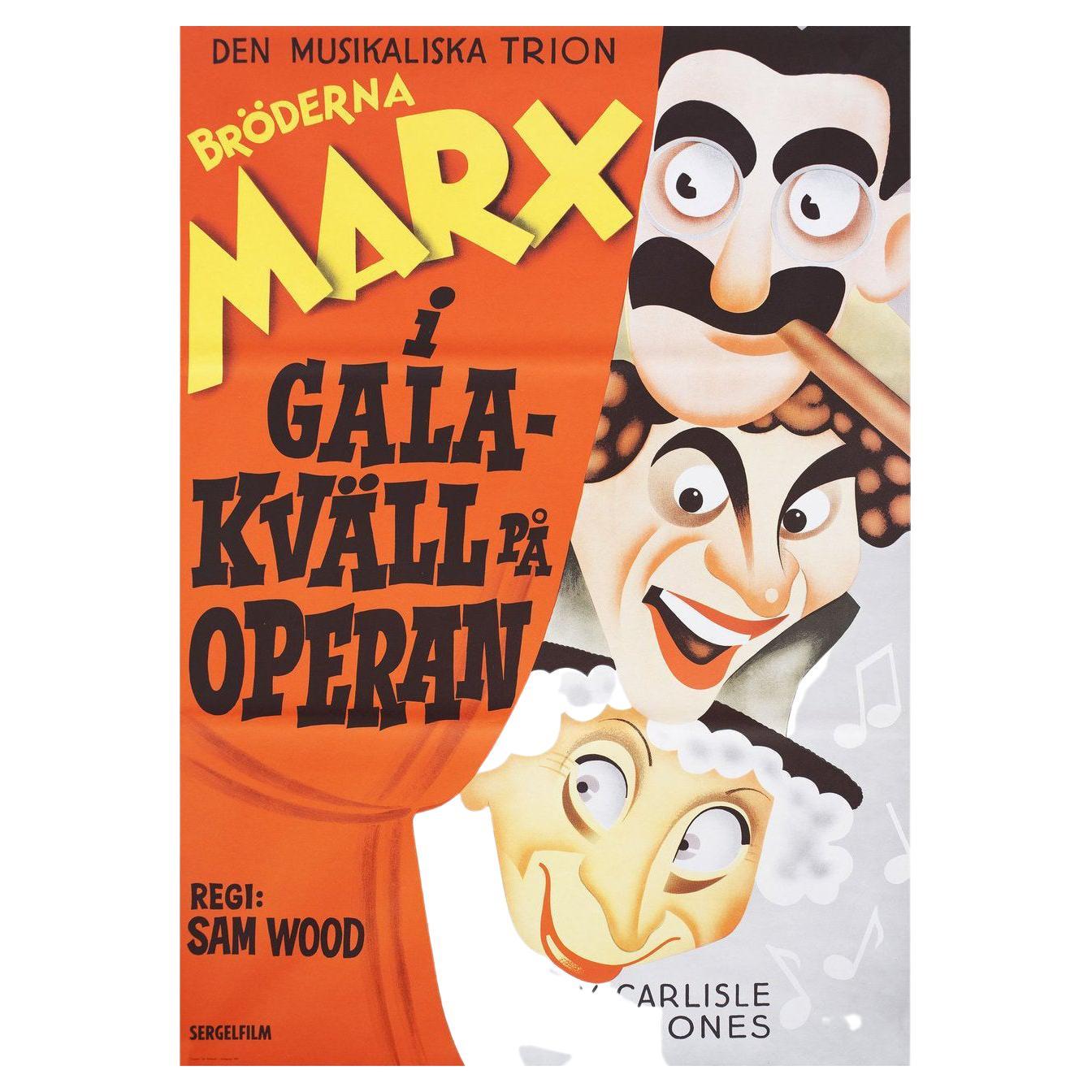 A Night at the Opera R1972 Swedish B1 Film Poster For Sale