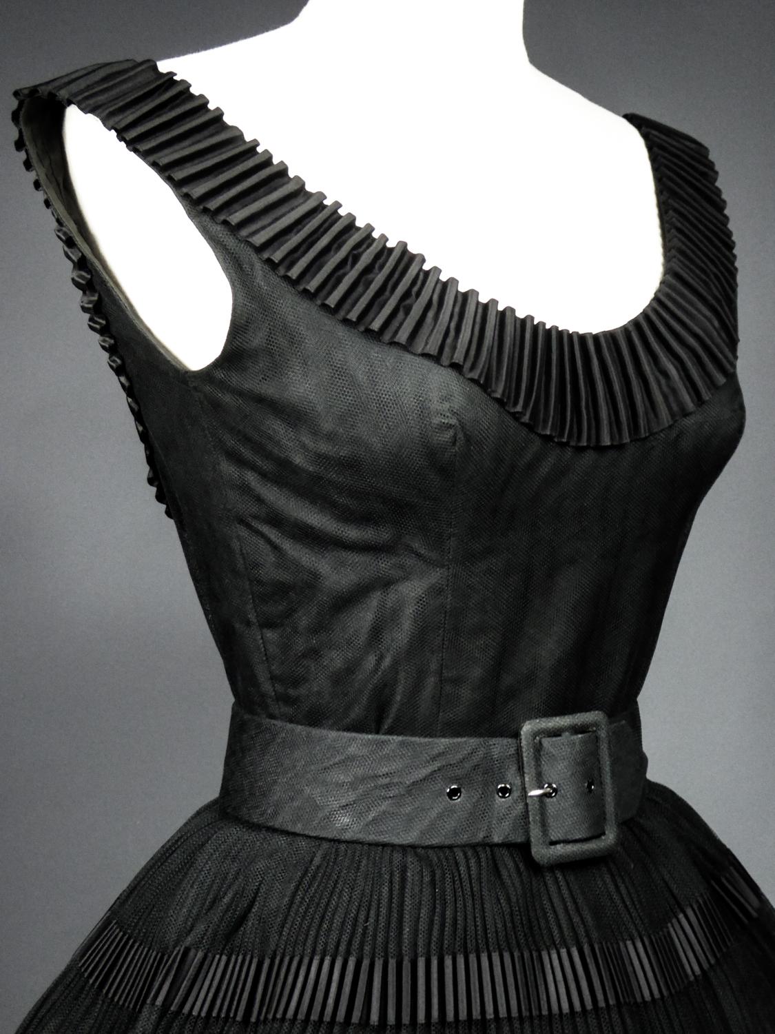 A Nina Ricci Couture Cocktail Dress in Embossed Tulle and Ribbon Circa 1958/1962 3
