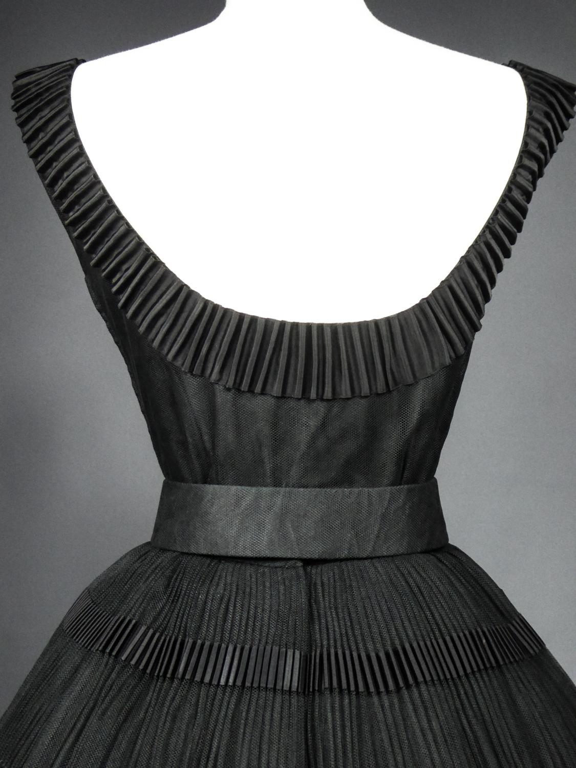 A Nina Ricci Couture Cocktail Dress in Embossed Tulle and Ribbon Circa 1958/1962 4