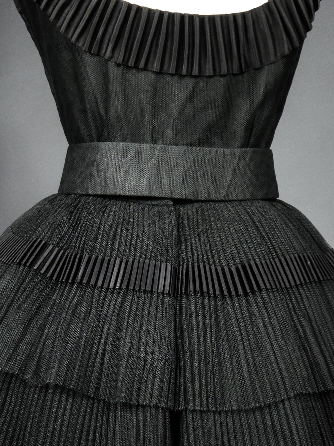 A Nina Ricci Couture Cocktail Dress in Embossed Tulle and Ribbon Circa 1958/1962 5
