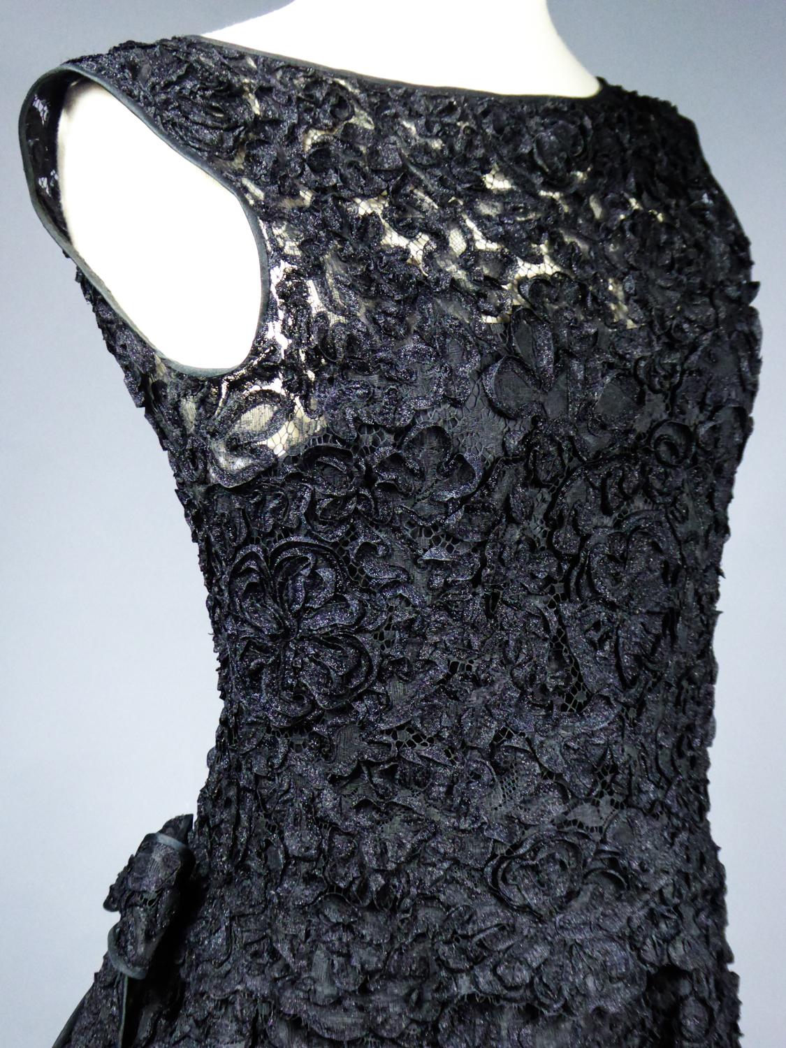 A Nina Ricci Haute Couture Little Black Dress Circa 1960 3