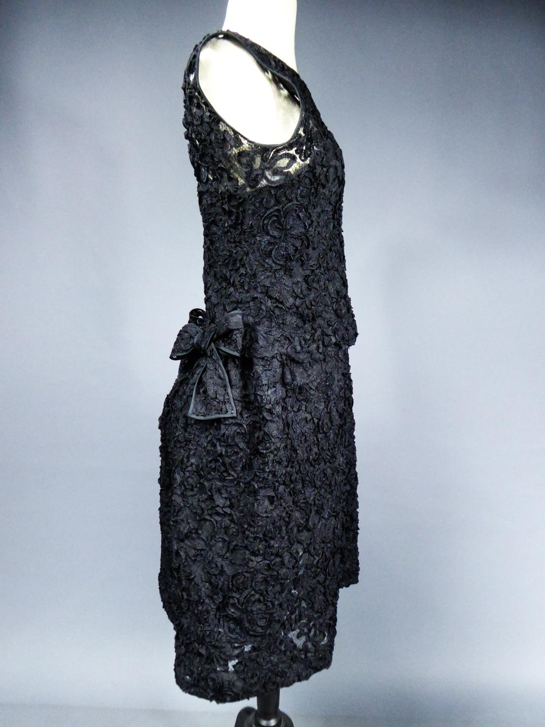 A Nina Ricci Haute Couture Little Black Dress Circa 1960 4