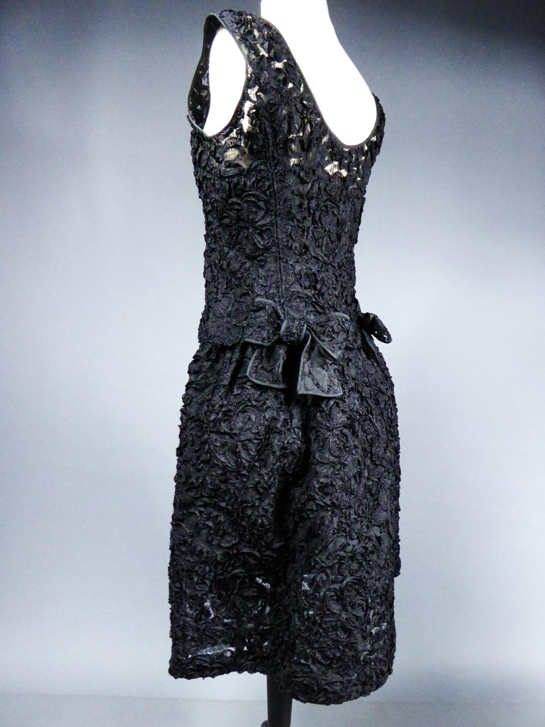 A Nina Ricci Haute Couture Little Black Dress Circa 1960 7