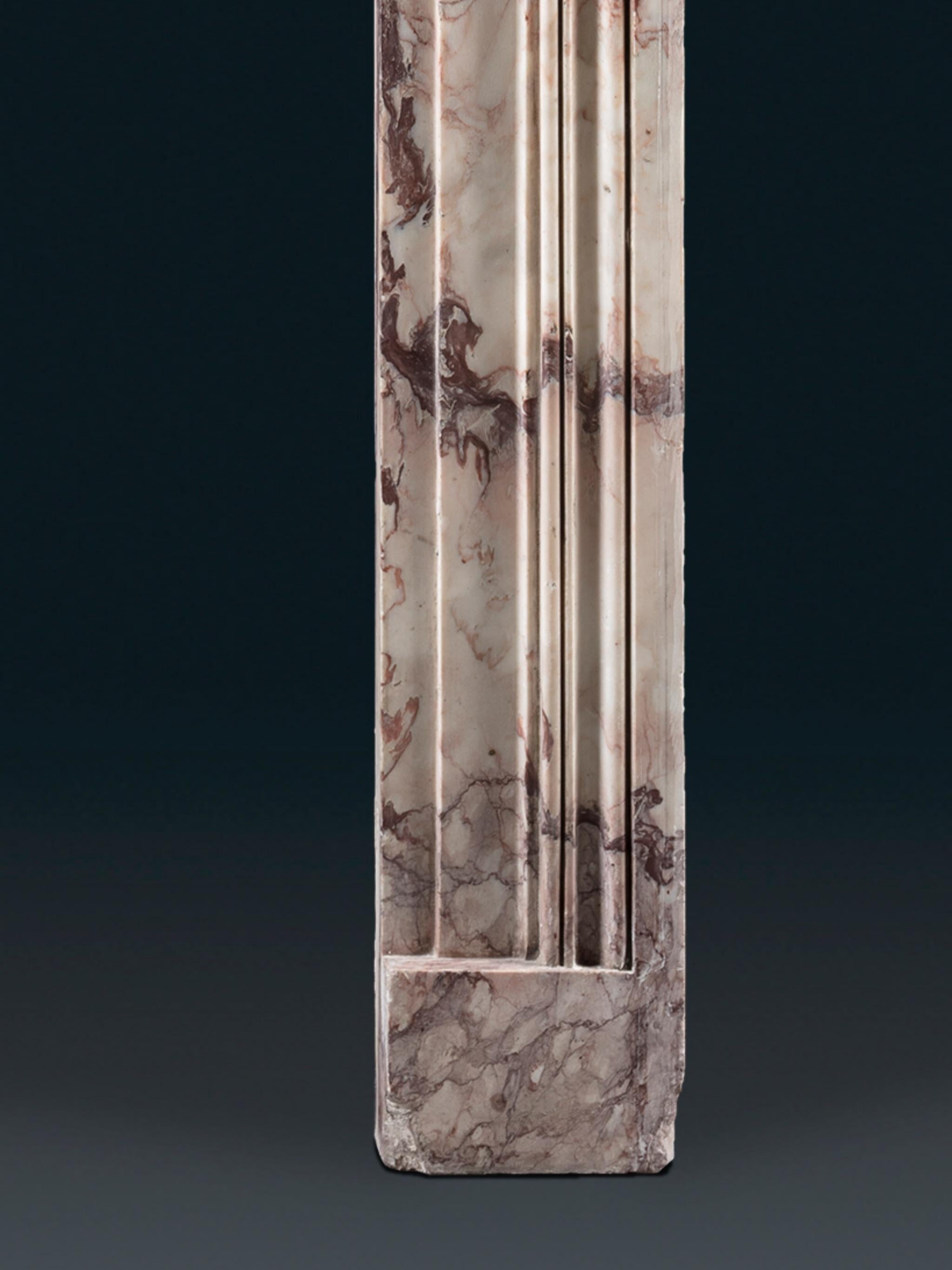 A Nineteenth Century Calacatta Viola Frame Chimneypiece of Good Proportions In Fair Condition In London, GB