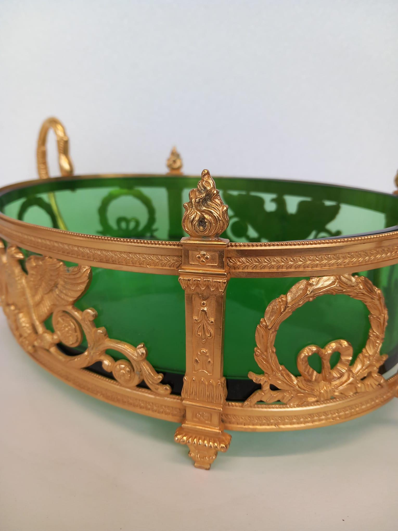 A nineteenth century French gilt bronze and glass jardiniere 3