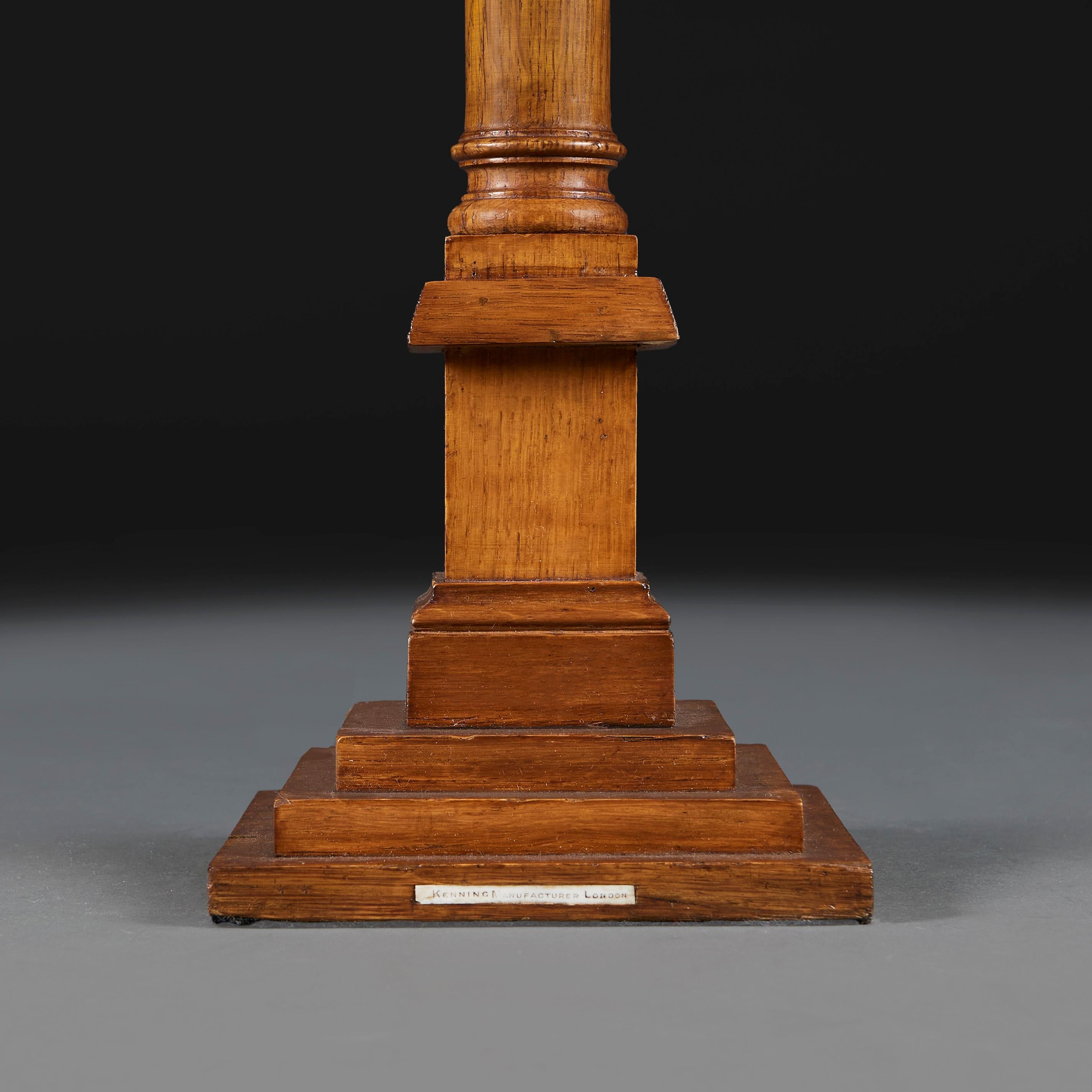 A Nineteenth Century Ionic Column Lamp In Good Condition For Sale In London, GB