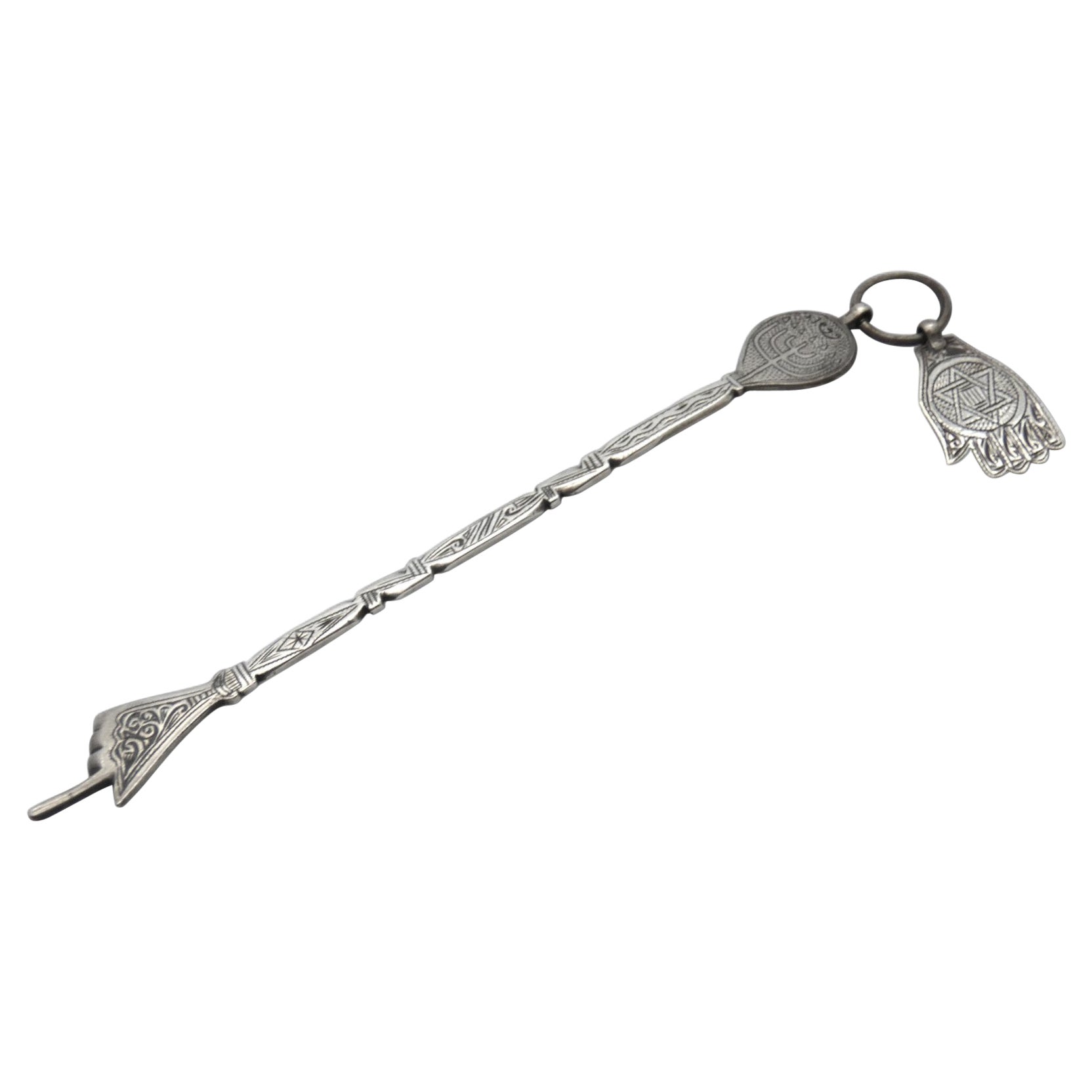 Nordafrikanischer Silber-Torah-Pfeiler, Marokko, frühes 20. Jahrhundert