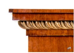 Northern Italian Neoclasical Walnut Mirror with Giltwood Decoration