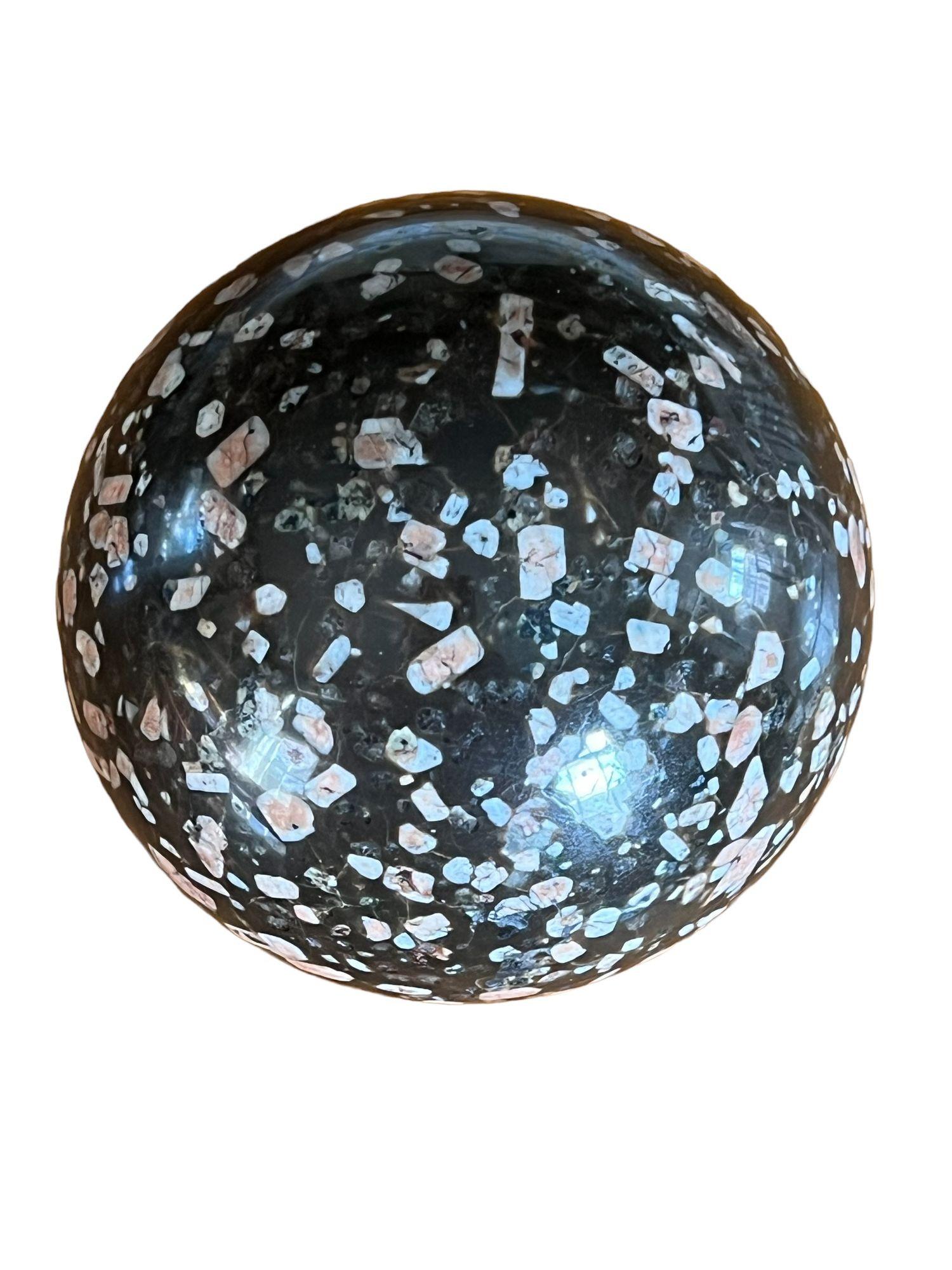 Carved A Norwegian Porphyry Sphere For Sale