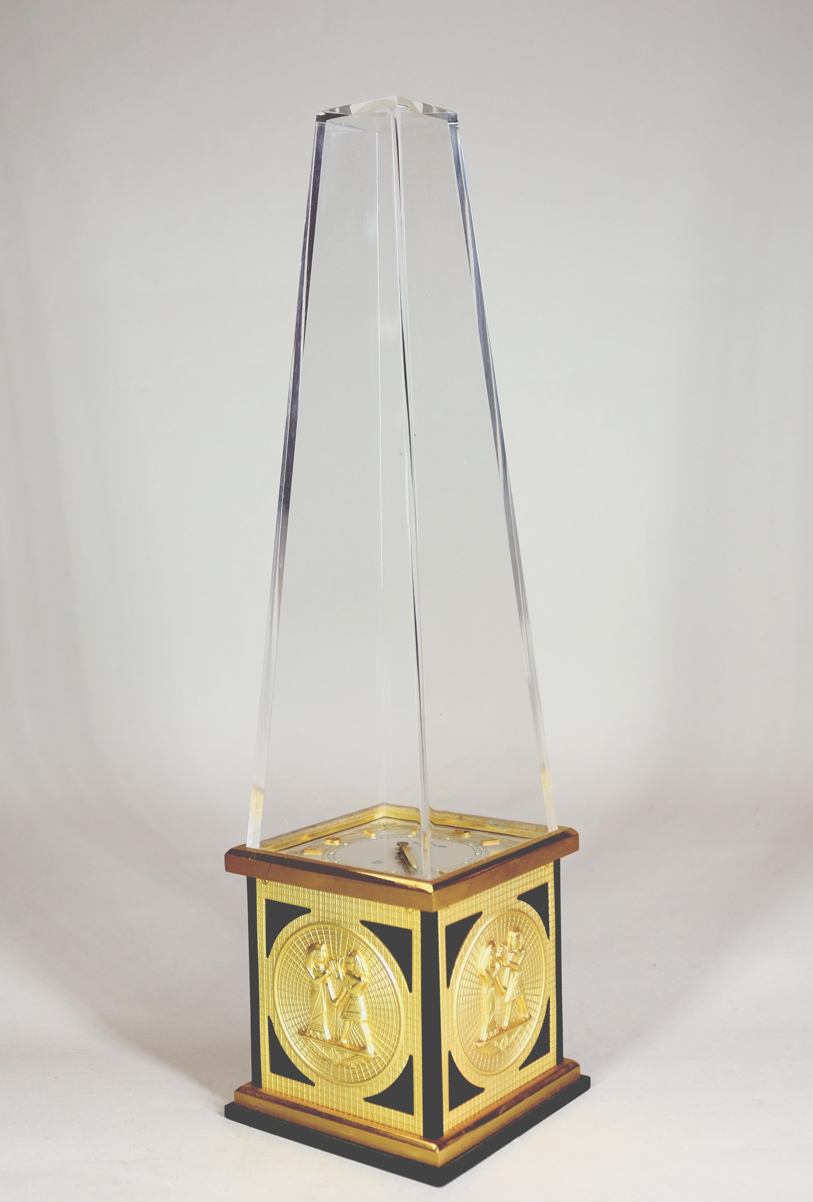 Egyptian Revival A Novelty Desk Clock By Jaeger LeCoultre For Sale