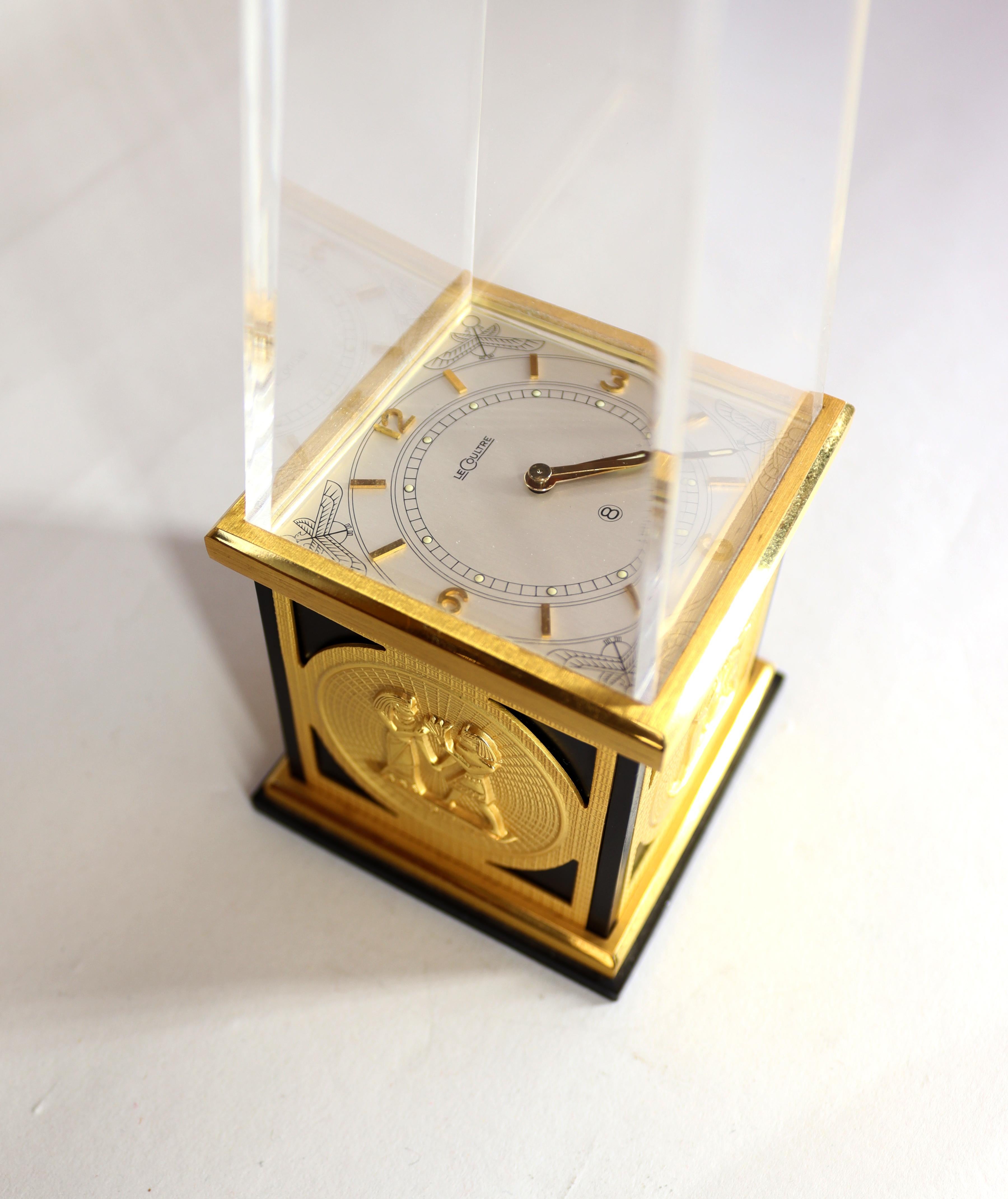 Fin du 20e siècle Horloge de bureau fantaisie de Jaeger LeCoultre en vente